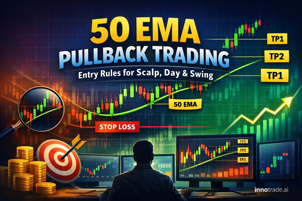 50 EMA Pullback Trading: Entry Rules for Scalp, Day & Swing