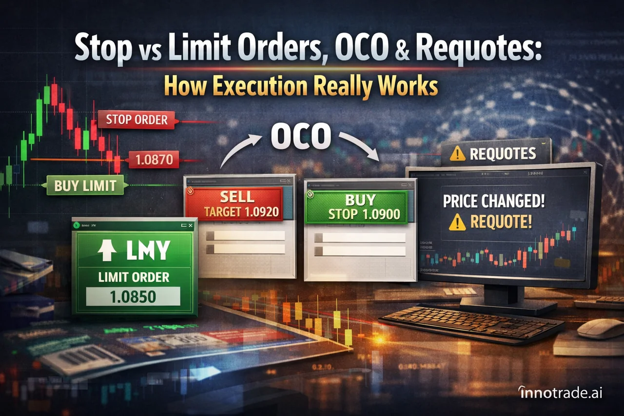 Stop vs Limit Orders, OCO & Requotes: How Execution Really Works