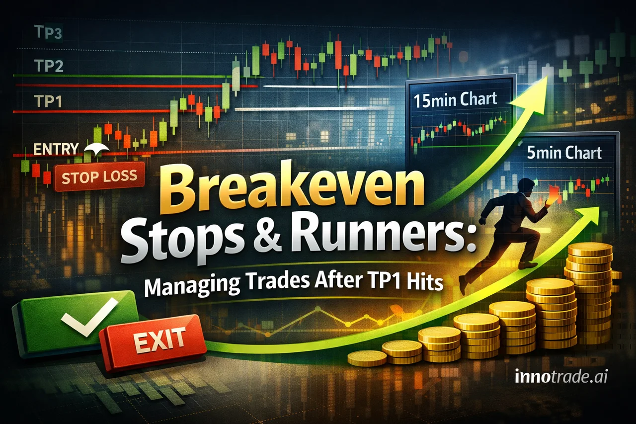 Breakeven Stops & Runners: Managing Trades After TP1 Hits